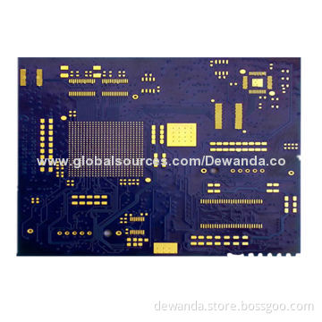 Double-sided PCB laminates with matte blue solder mask and immersion gold surface finishing